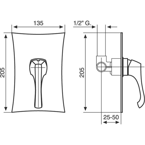 Смеситель для душа Emmevi Ares BR76009, бронза - 2 Смеситель для душа Emmevi Ares BR76009, бронза фото 2