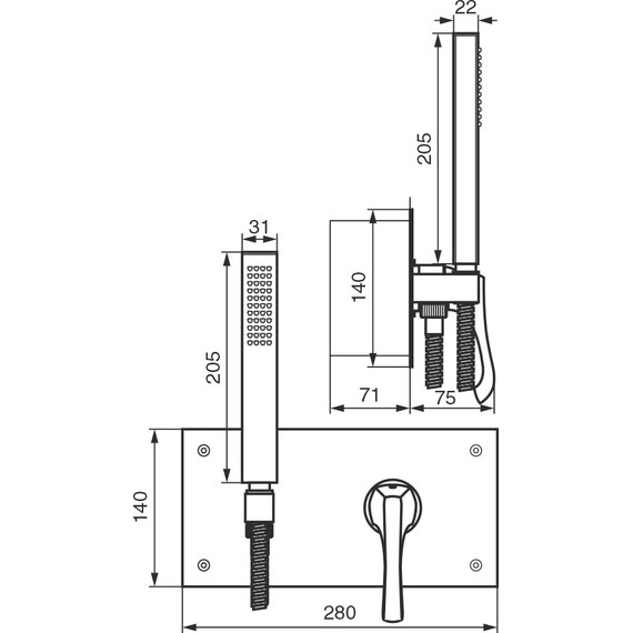 Смеситель для душа Emmevi Ares CR76052 фото 2