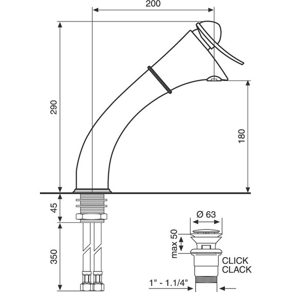 Смеситель для кухни Emmevi Cheope CR5007 фото 2