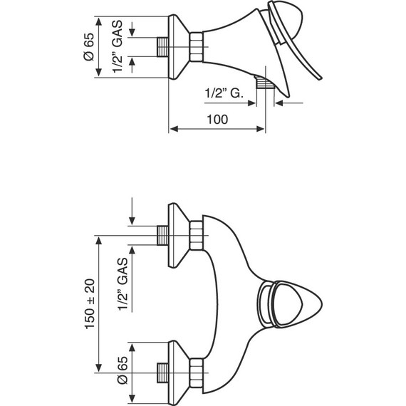 Смеситель для душа Emmevi Cheope CR5002 фото 2