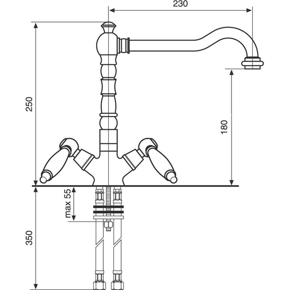 Смеситель для кухни Emmevi Deco Ceramic OR121617, золото фото 2