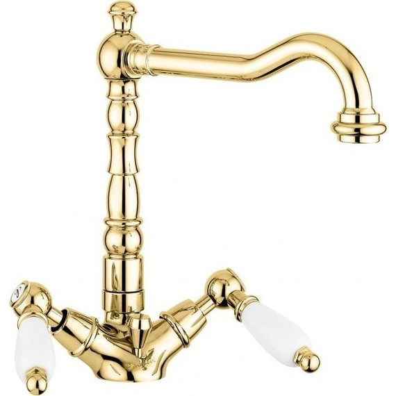 Смеситель для раковины Emmevi Deco Ceramic OR121613, золото фото 