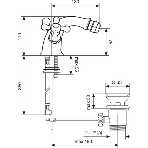 Смеситель для биде Emmevi Deco Classic OR12014, золото фото 2