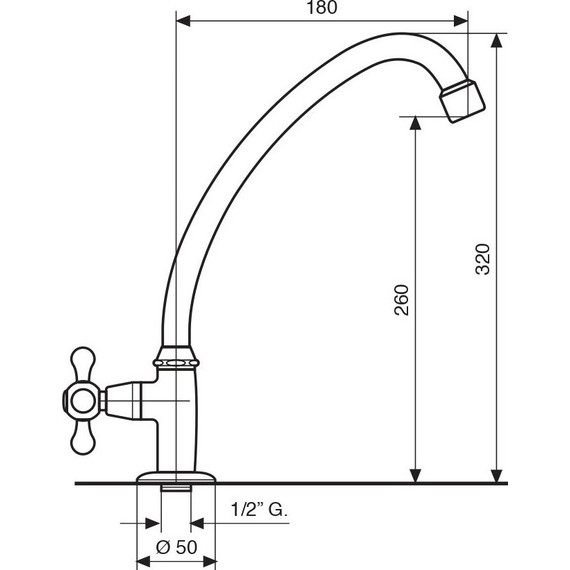 Кран для фильтра Emmevi Deco Classic OR12060, золото фото 2