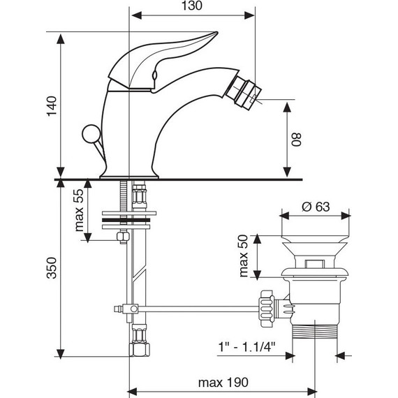 Смеситель для биде Emmevi Duka OR44004, золото фото 2