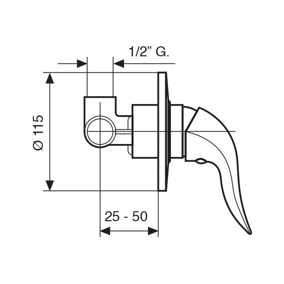 Смеситель для душа Emmevi Duka BR44009, бронза - 2 Смеситель для душа Emmevi Duka BR44009, бронза фото 2