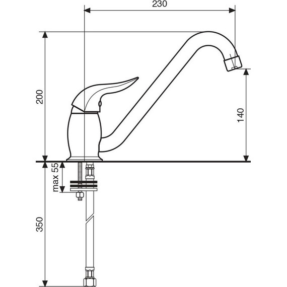 Смеситель для кухни Emmevi Duka BR44007, бронза - 2 Смеситель для кухни Emmevi Duka BR44007, бронза фото 2