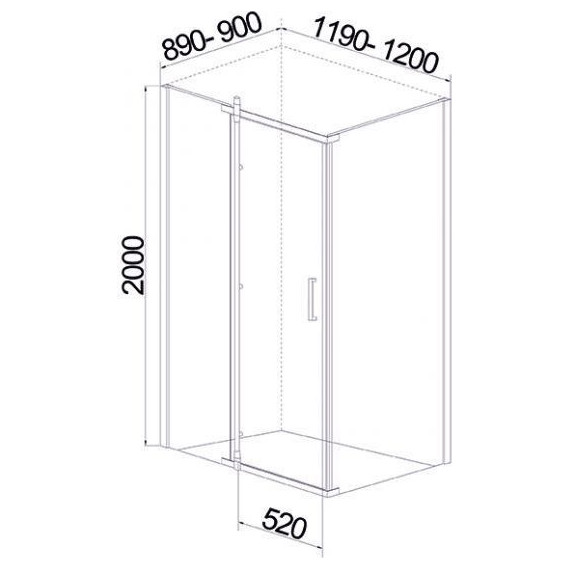 Душевое ограждение Mirsant Smart Square 120х90 см хром/прозрачное - 2 Душевое ограждение Mirsant Smart Square 120х90 см хром/прозрачное фото 2