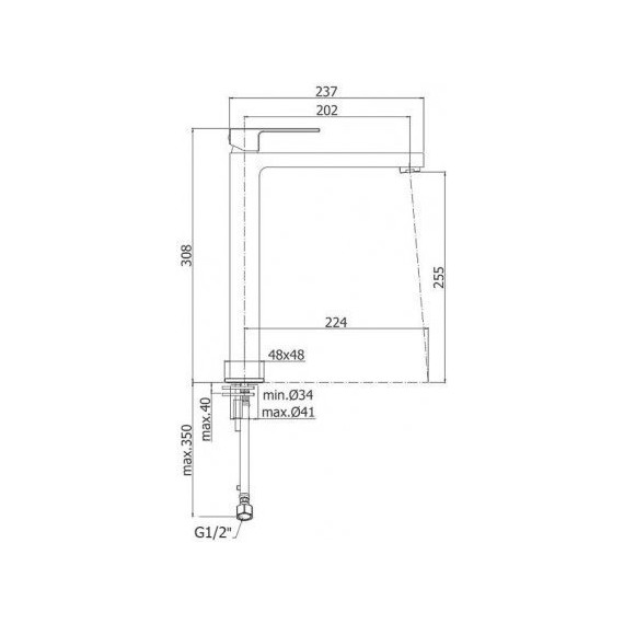 Смеситель для раковины высокий Paffoni Elle EL081CR фото 3