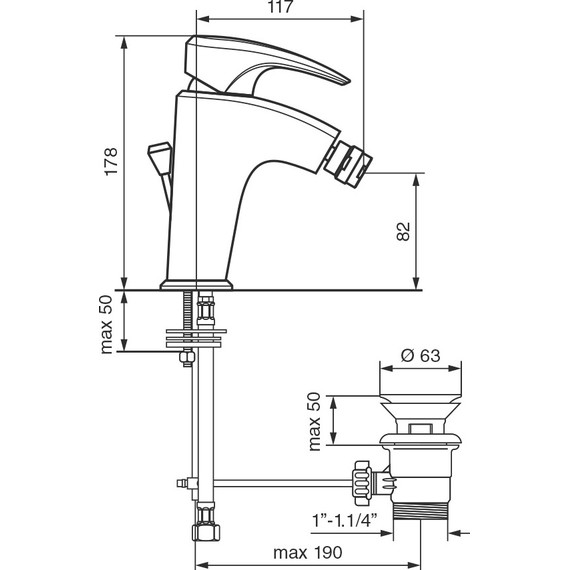 Смеситель для биде Emmevi Kali CR75004 фото 2