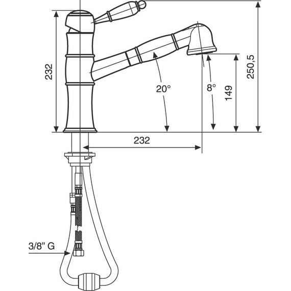 Смеситель для кухни Emmevi Laguna BR40065, бронза - 2 Смеситель для кухни Emmevi Laguna BR40065, бронза фото 2