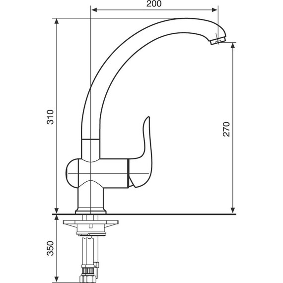 Смеситель для кухни Emmevi Neco СR91007 фото 2