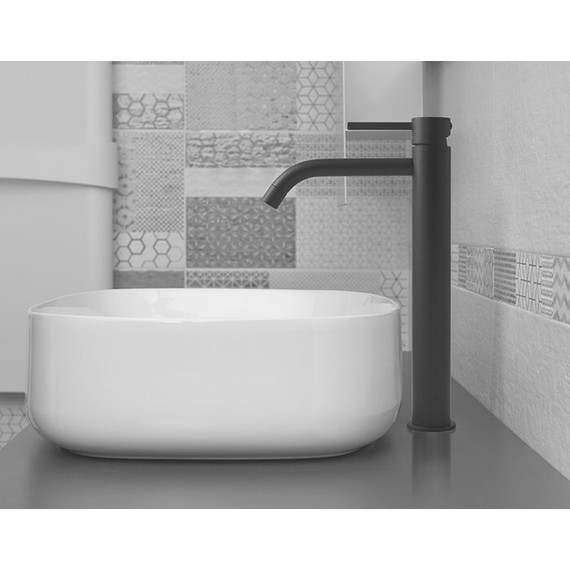 Смеситель для раковины высокий Paffoni Light LIG081NO, чёрный матовый фото 2