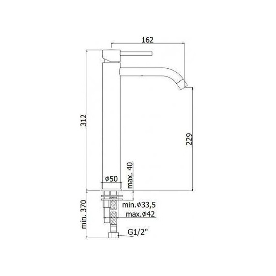 Смеситель для раковины высокий Paffoni Light LIG081NO, чёрный матовый фото 3