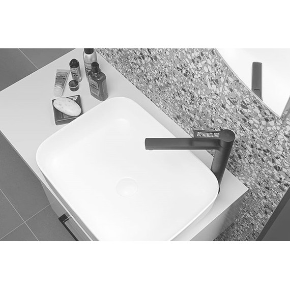 Смеситель для раковины высокий Paffoni Ringo RIN081NO, чёрный матовый - 2 Смеситель для раковины высокий Paffoni Ringo RIN081NO, чёрный матовый фото 2