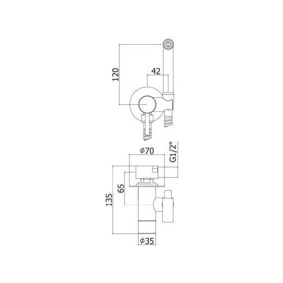 Набор для гигиенического душа Paffoni Tweet Round ZDUP110CR - 2 Набор для гигиенического душа Paffoni Tweet Round ZDUP110CR фото 2