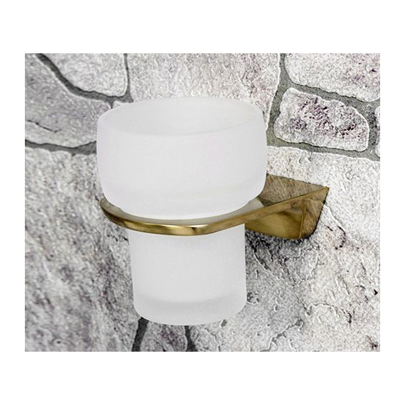 Стакан для зубных щеток WasserKraft Aisch K-5928, цвет золото - 2 Стакан для зубных щеток WasserKraft Aisch K-5928, цвет золото фото 2