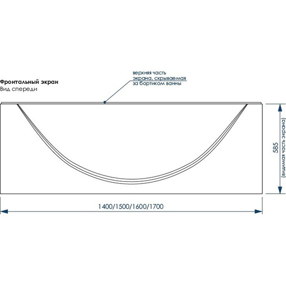 Панель фронтальная Loranto Alberto 170 см фото 2