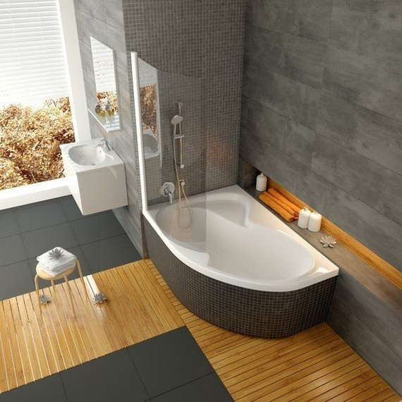 Ванна акриловая Ravak Rosa II 170х105 см C221000000 L, Размер - мм: 1700х1050 фото 8