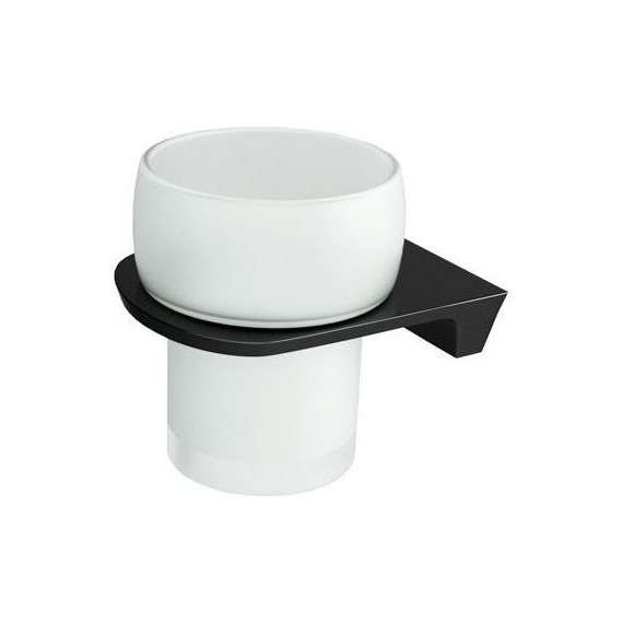 Стакан для зубных щеток WasserKraft Glan K-5128, цвет чёрный фото 