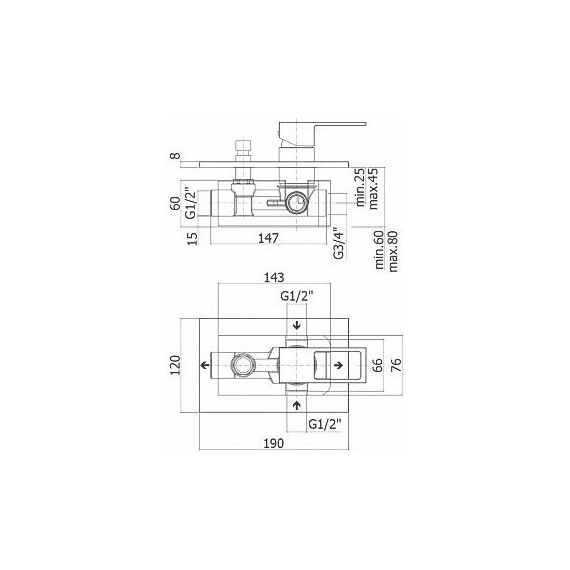 Смеситель для ванны Paffoni Elle EL015CR/M фото 2