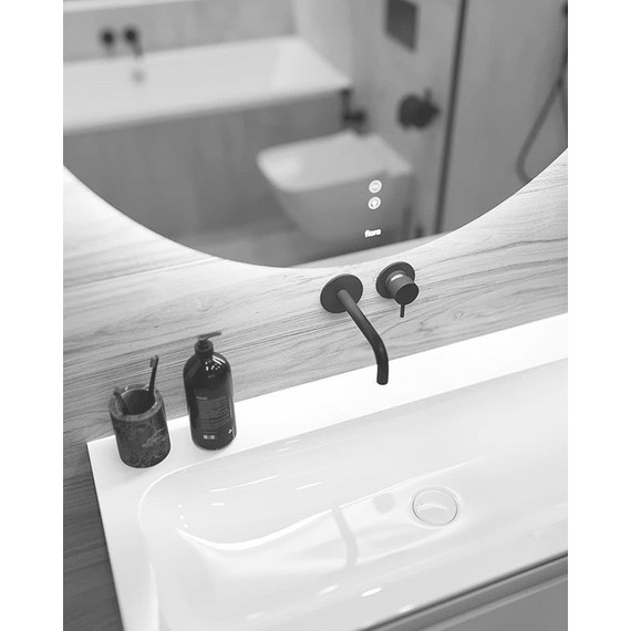 Смеситель для раковины настенный Paffoni Light LIG006NO70, чёрный матовый фото 2