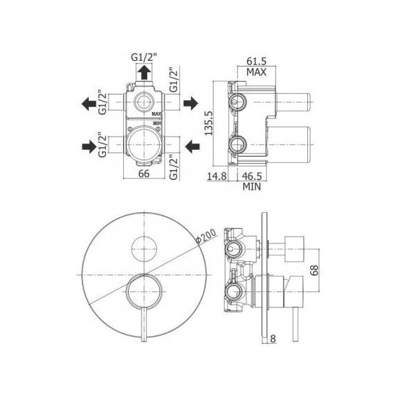 Смеситель для ванны Paffoni Light LIG019CR фото 2