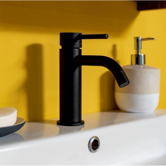 Смеситель для раковины Paffoni Light LIG071NO, чёрный матовый фото 3