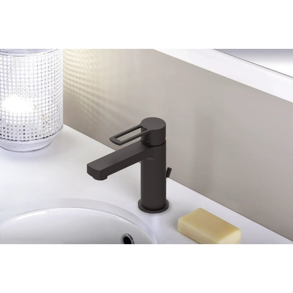 Смеситель для раковины Paffoni Ringo RIN071NO, чёрный матовый - 2 Смеситель для раковины Paffoni Ringo RIN071NO, чёрный матовый фото 2