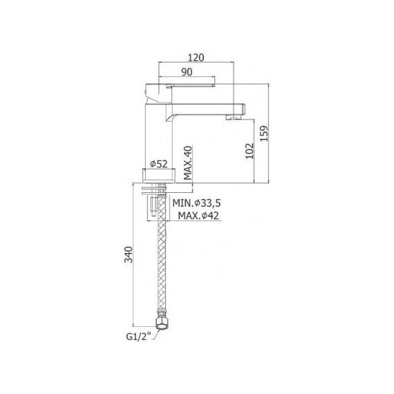 Смеситель для раковины Paffoni Ringo RIN071NO, чёрный матовый - 4 Смеситель для раковины Paffoni Ringo RIN071NO, чёрный матовый фото 4