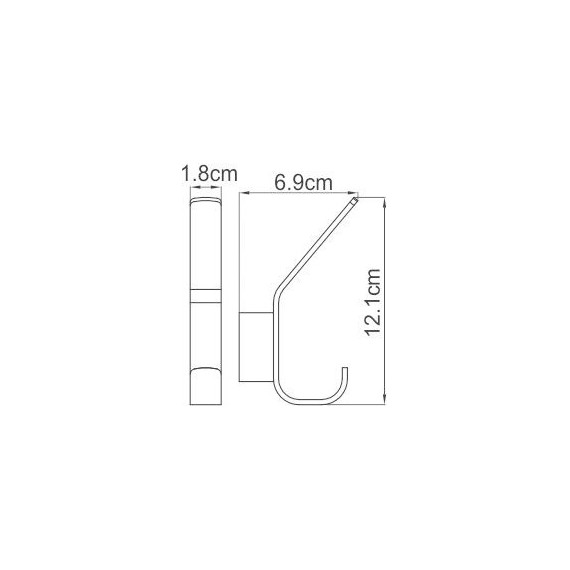 Крючок WasserKraft Sauer K-7923, цвет золото фото 4