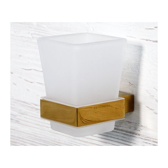 Стакан для зубных щеток WasserKraft Sauer K-7928, цвет золото фото 2