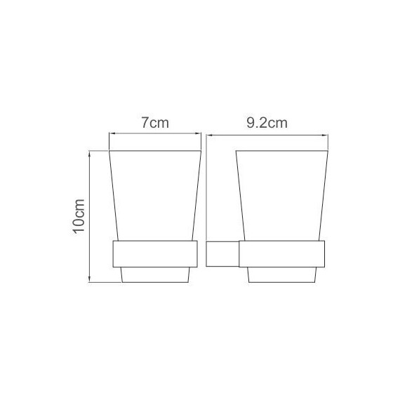 Стакан для зубных щеток WasserKraft Sauer K-7928, цвет золото фото 5
