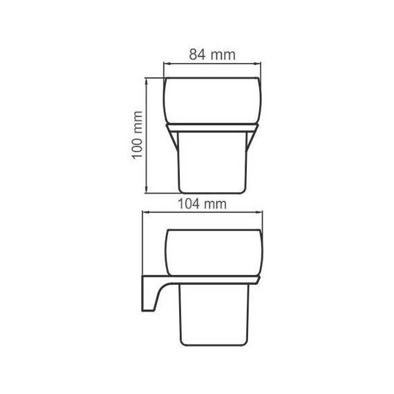 Стакан для зубных щеток WasserKraft Wiese K-8928, цвет оружейная сталь фото 4