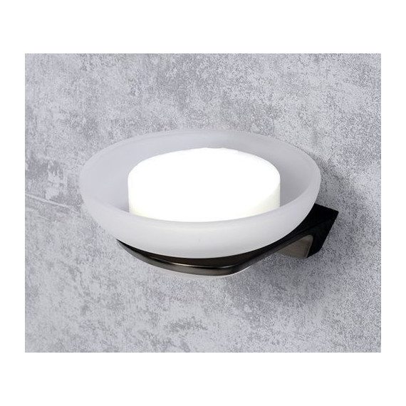 Мыльница WasserKraft Wiese K-8929, цвет оружейная сталь фото 2