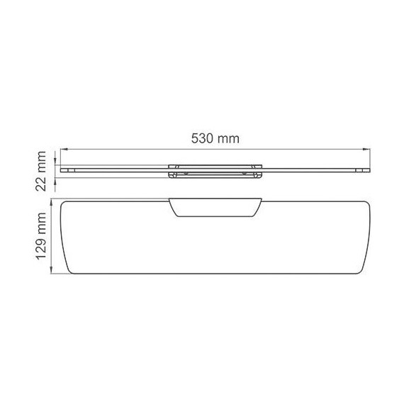 Стеклянная полка WasserKraft Aisch K-5924, цвет золото фото 4