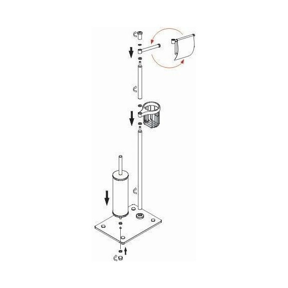 Стойка с держателем и ёршиком WasserKraft K-1264BLACK, цвет чёрный - 7 Стойка с держателем и ёршиком WasserKraft K-1264BLACK, цвет чёрный фото 7