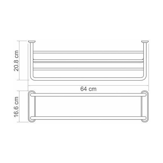 Полка для полотенец WasserKraft K-888 - 5 Полка для полотенец WasserKraft K-888 фото 5
