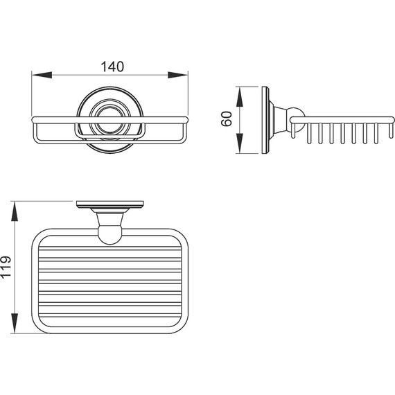 Мыльница Timo Nelson 160023/02, цвет антик фото 2