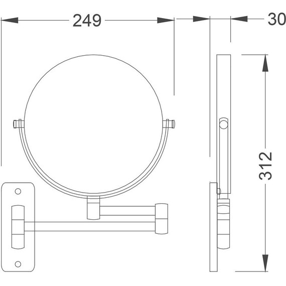 Зеркало косметическое настенное Timo Nelson 160076/02, цвет антик - 2 Зеркало косметическое настенное Timo Nelson 160076/02, цвет антик фото 2