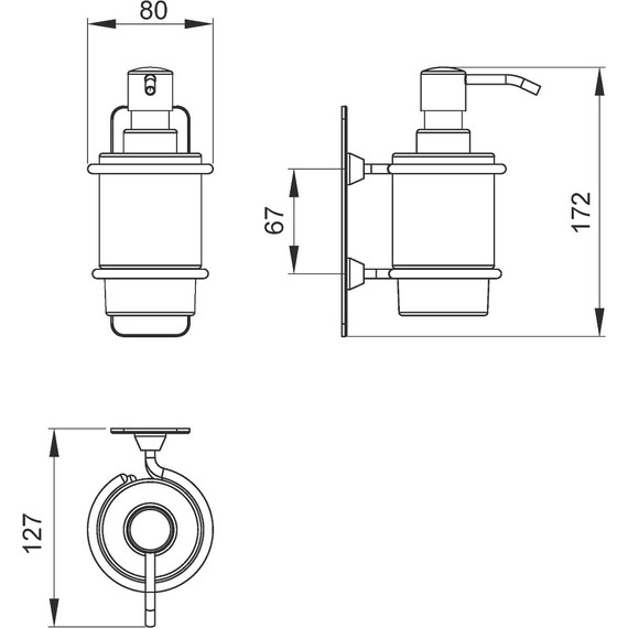 Дозатор для жидкого мыла Timo Nelson 150038/00 - 2 Дозатор для жидкого мыла Timo Nelson 150038/00 фото 2
