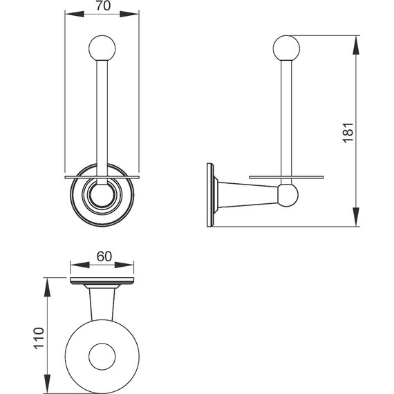 Держатель для туалетной бумаги Timo Nelson 160044/02, цвет антик - 2 Держатель для туалетной бумаги Timo Nelson 160044/02, цвет антик фото 2