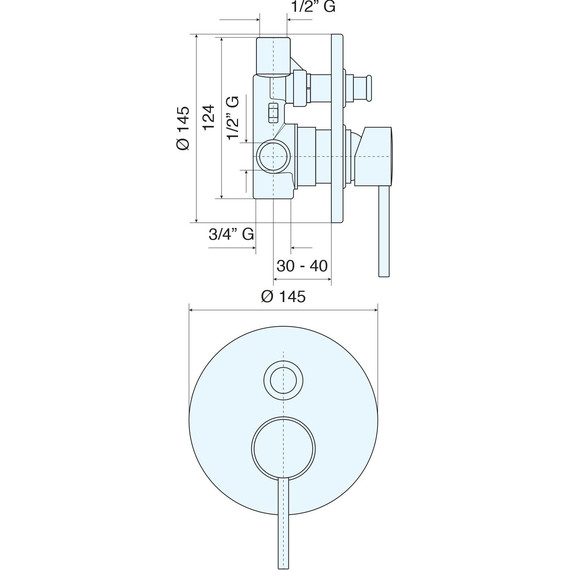 Смеситель для ванны Emmevi Piper CR45019 - 2 Смеситель для ванны Emmevi Piper CR45019 фото 2