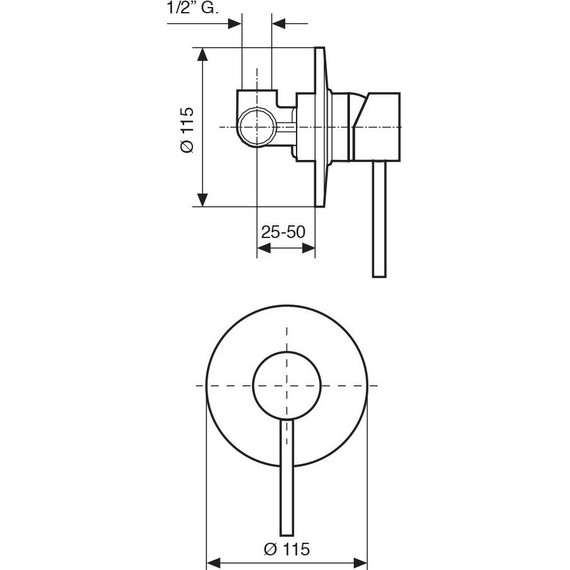Смеситель для душа Emmevi Piper OR45009, золото фото 2