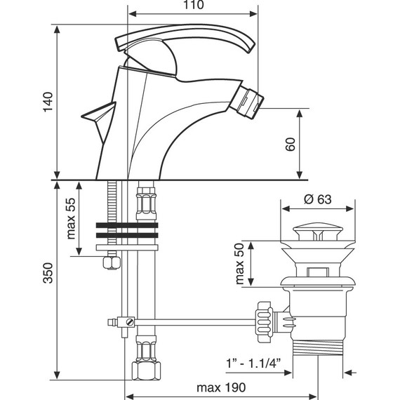 Смеситель для биде Emmevi Ramses CR72004 - 2 Смеситель для биде Emmevi Ramses CR72004 фото 2