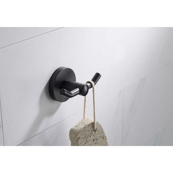 Двойной крючок Timo Saona 13012/03, цвет чёрный - 2 Двойной крючок Timo Saona 13012/03, цвет чёрный фото 2