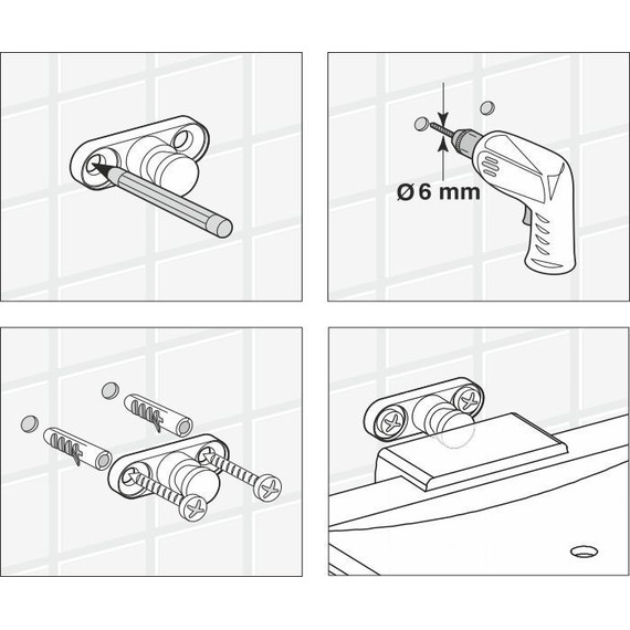 Стеклянная полка WasserKraft Sauer K-7924, цвет золото фото 4