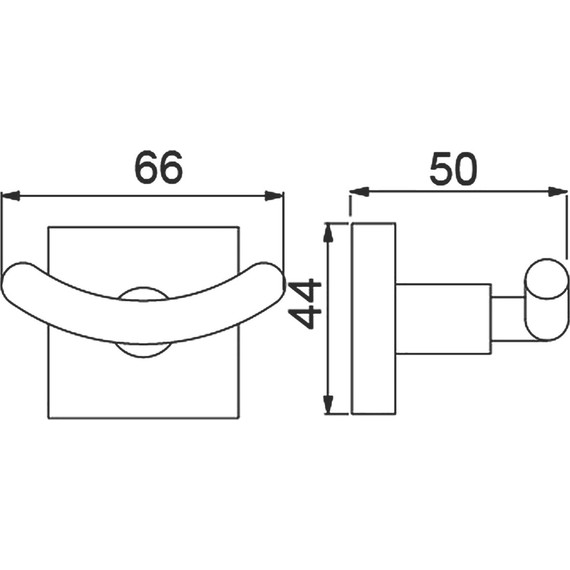 Двойной крючок Timo Selene 12012/03, цвет чёрный - 3 Двойной крючок Timo Selene 12012/03, цвет чёрный фото 3