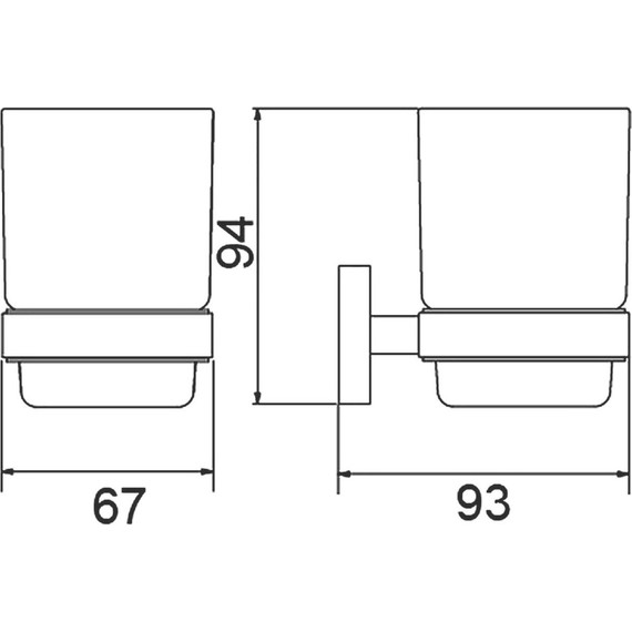 Стакан для зубных щеток Timo Selene 12033/03, цвет чёрный - 2 Стакан для зубных щеток Timo Selene 12033/03, цвет чёрный фото 2