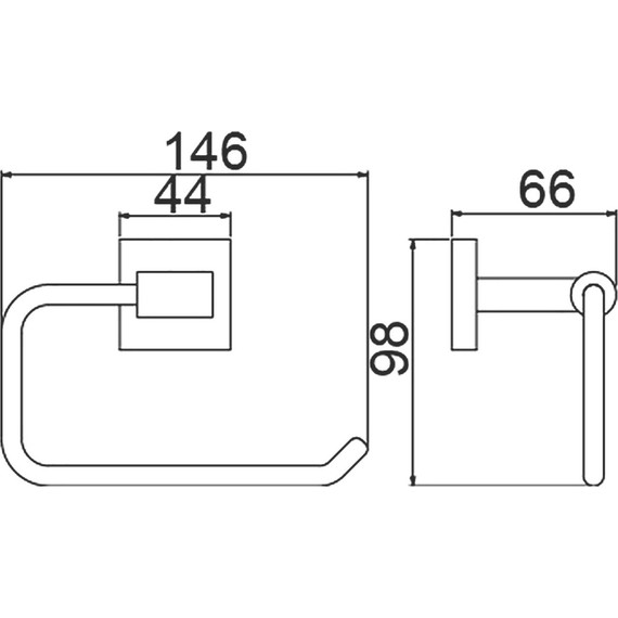 Держатель для туалетной бумаги Timo Selene 12041/03, цвет чёрный фото 2